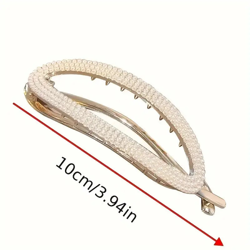 Fashion Oval Rhinestone Hair Clip
