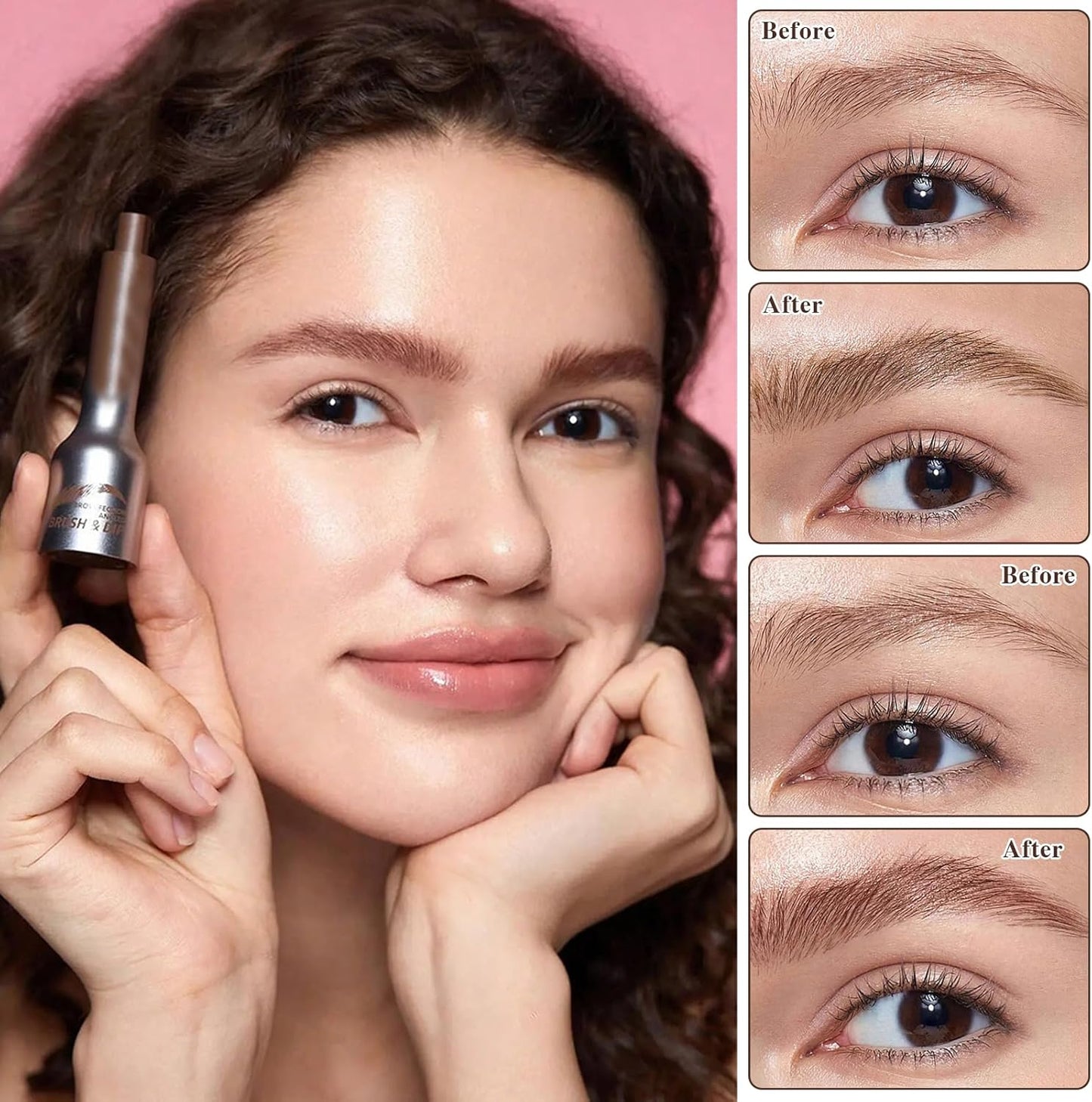 Eyebrow Brush & Dip (Dark Brown)