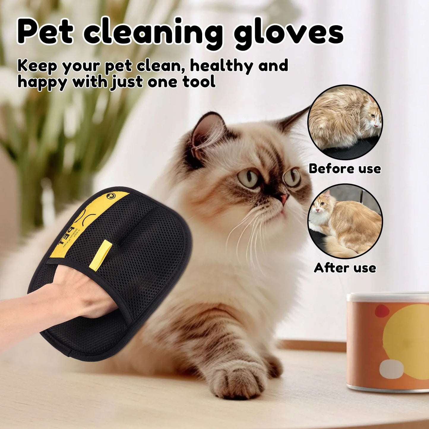 Double-Sided Pet Grooming Glove