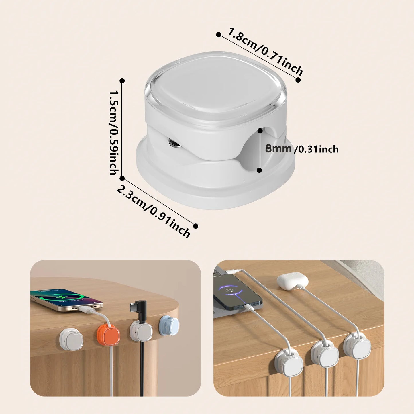 Magnetic Cable Organizer Clip