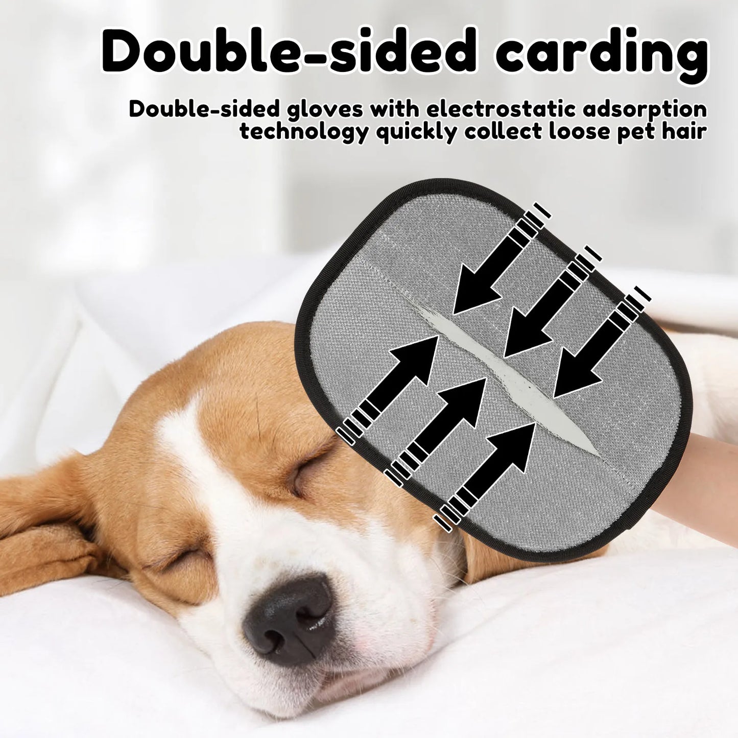 Double-Sided Pet Grooming Glove