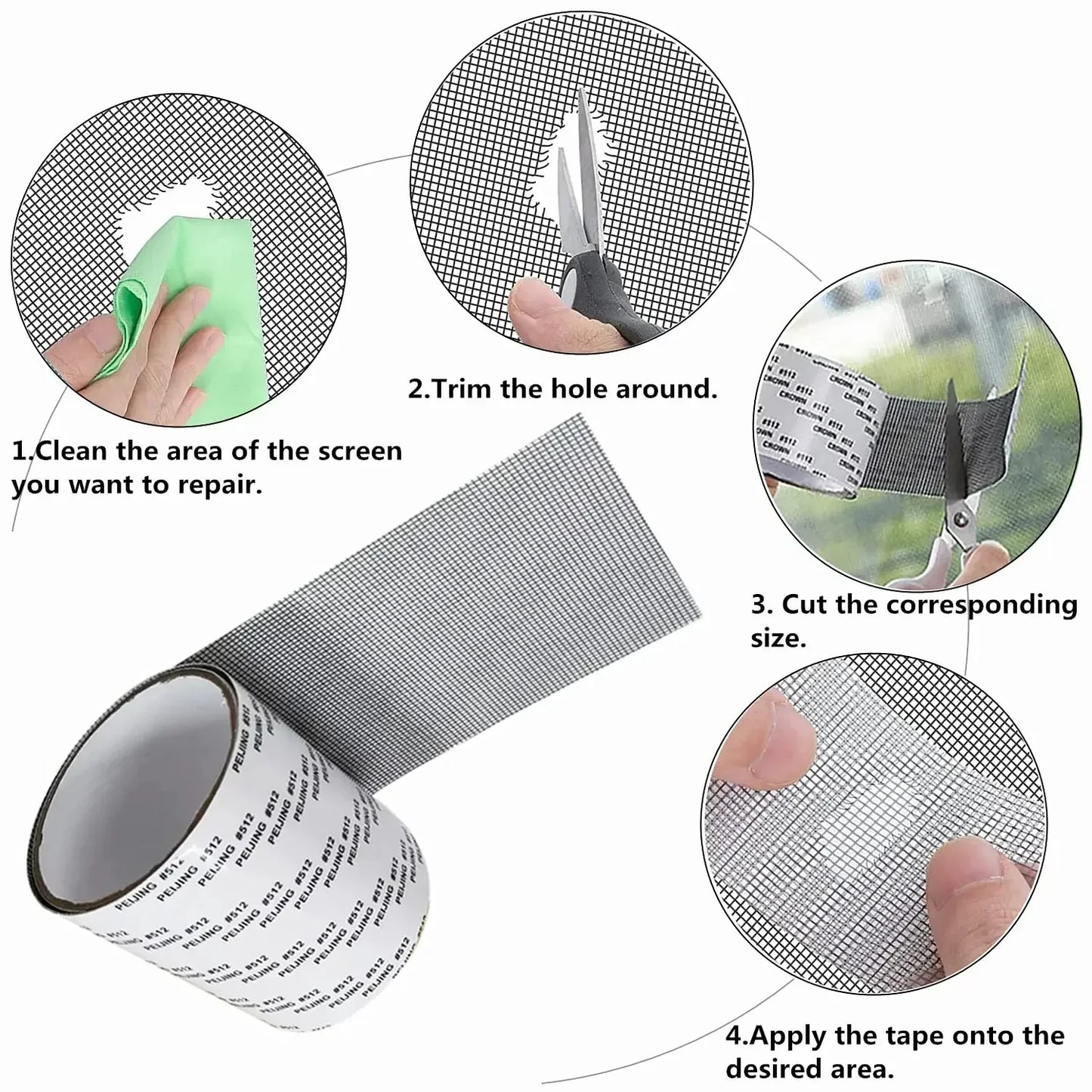 Window Screen Repair Tape Roll (2.5M)