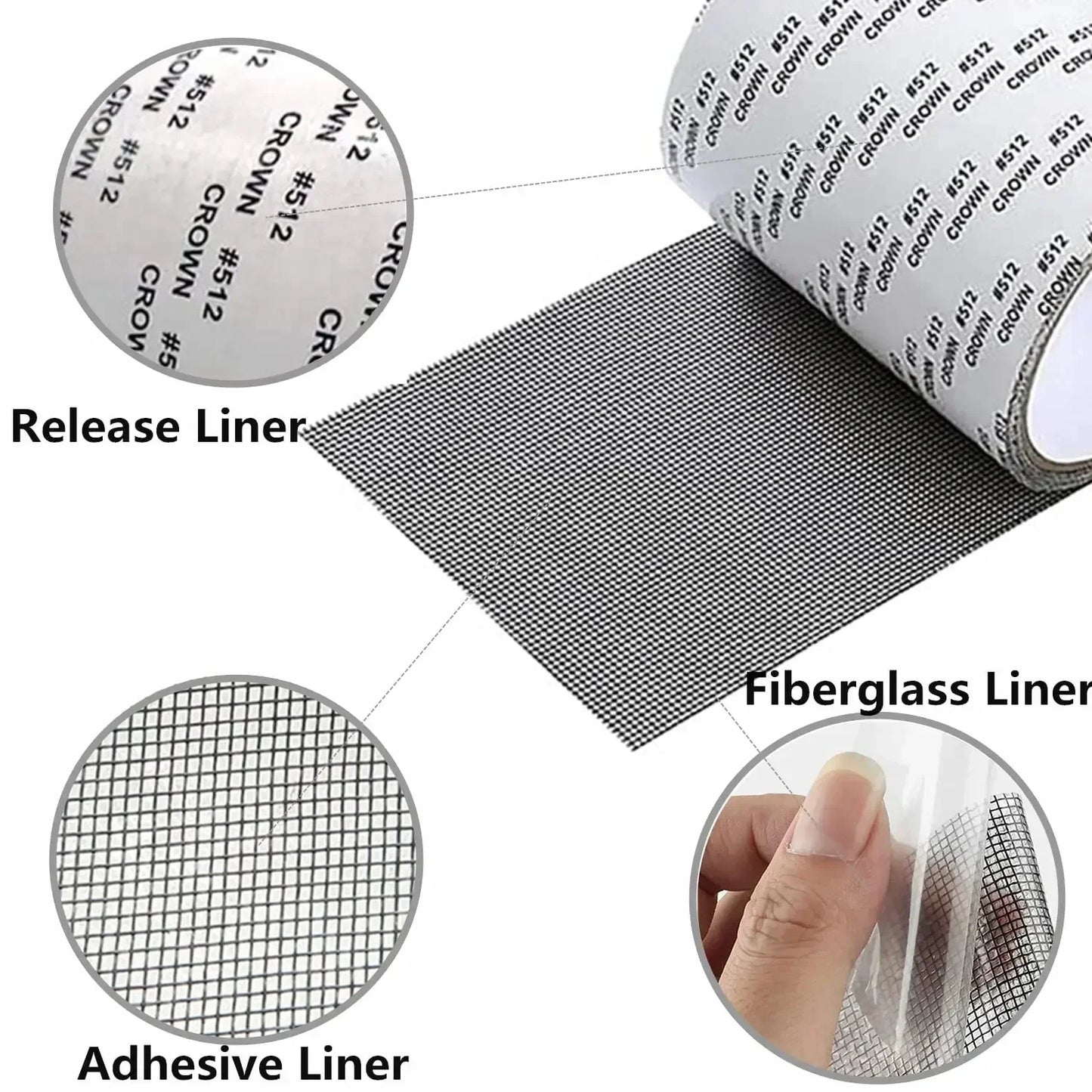Window Screen Repair Tape Roll (2.5M)