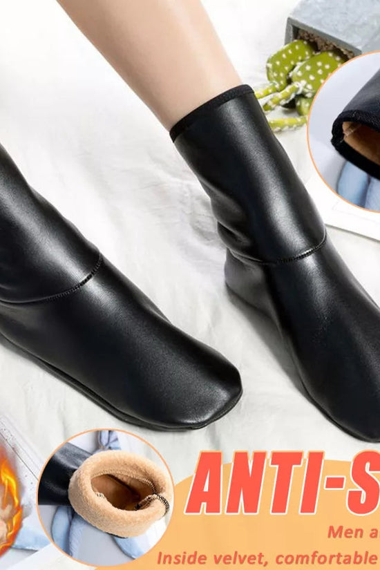 Winter Leather Thermal Socks.Stander Size (Adjustable)