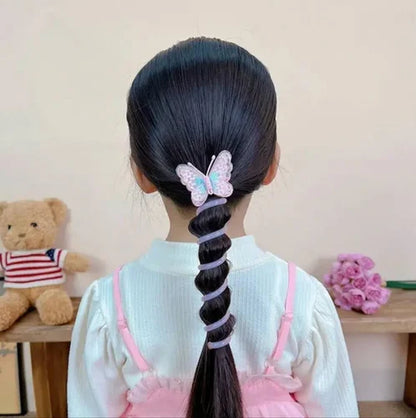 2pcs Telephone Wire Hair Rope For Girl
