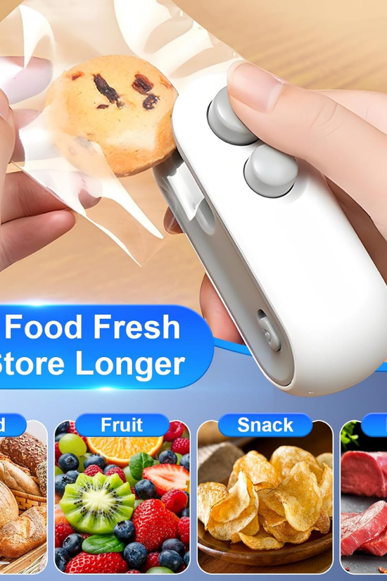 2-in-1 Mini Bag Sealer – USB Rechargeable & Long Lasting Battery