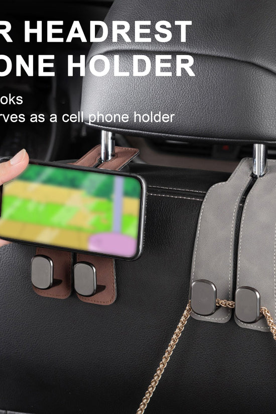 Car Seat Back Leather Double Hook