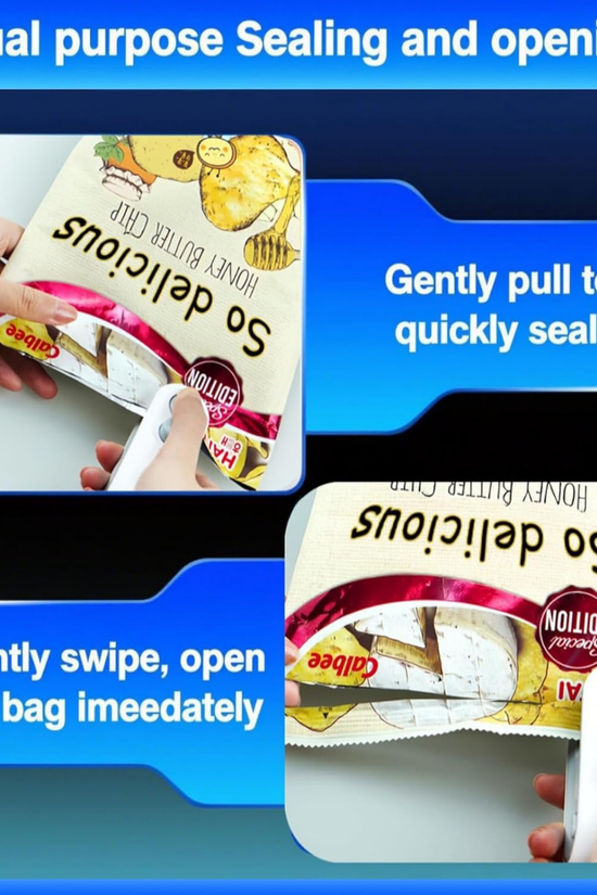 2-in-1 Mini Bag Sealer – USB Rechargeable & Long Lasting Battery