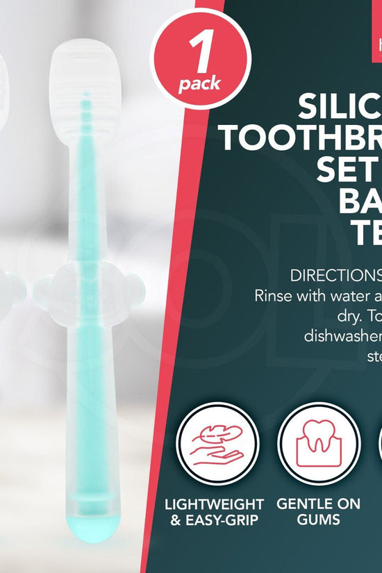 Silicone baby toothbrush