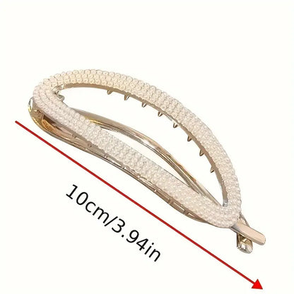 Fashion Oval Rhinestone Hair Clip