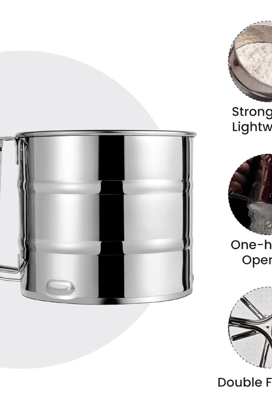 Hand Press Flour Sifter - Soft Rotis & Smooth Dough