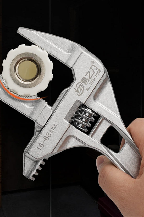 Multi-function Adjustable Large opening Universal Wrench with Twistable Round Tube