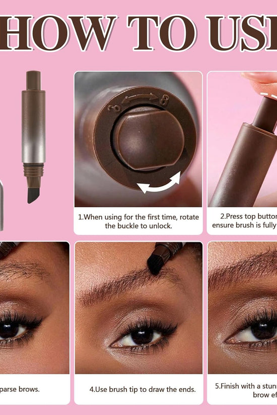 Eyebrow Brush & Dip (Dark Brown)