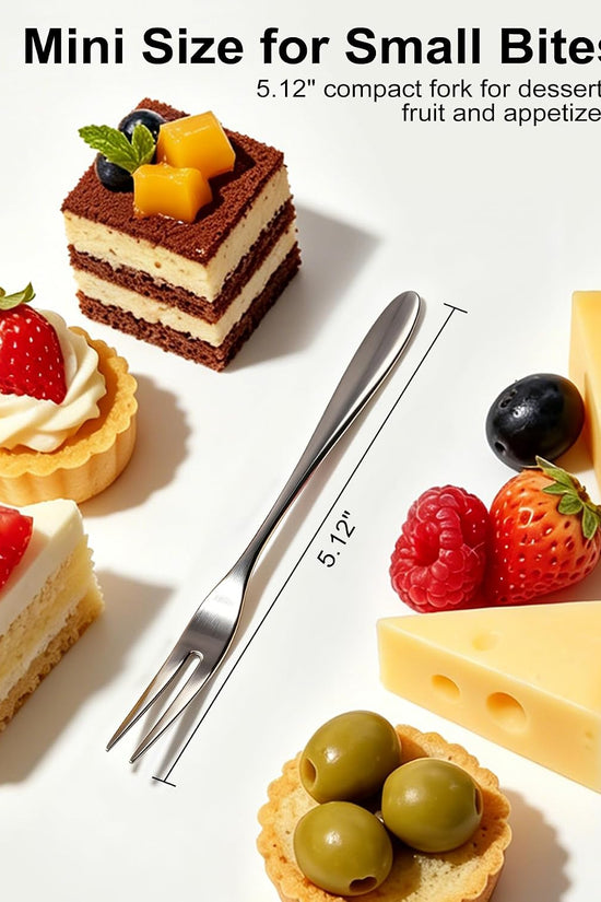 Premium Stainless Steel Dessert & Fruit Fork Set (Pack of 12)