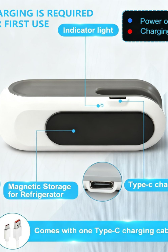 2-in-1 Mini Bag Sealer – USB Rechargeable & Long Lasting Battery