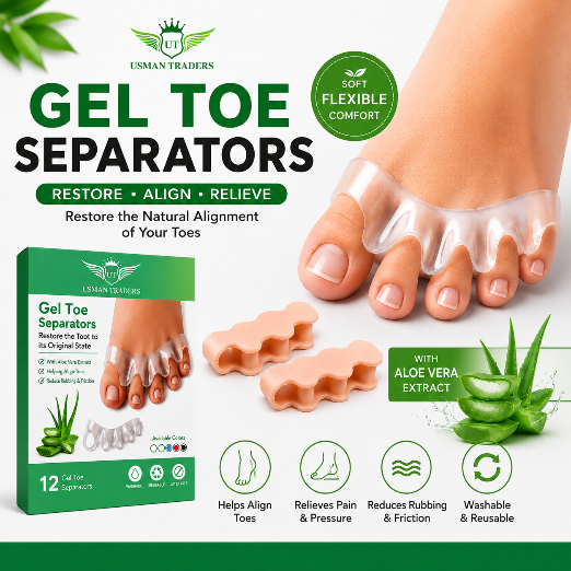 Premium Silicone Gel Toe Separators for Foot Alignment