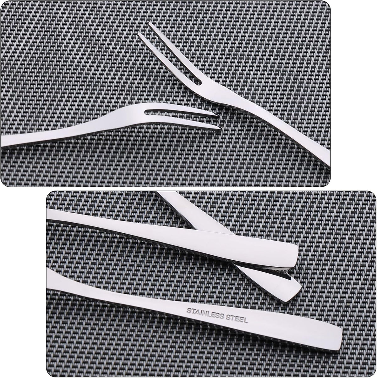 Premium Stainless Steel Dessert & Fruit Fork Set (Pack of 12)