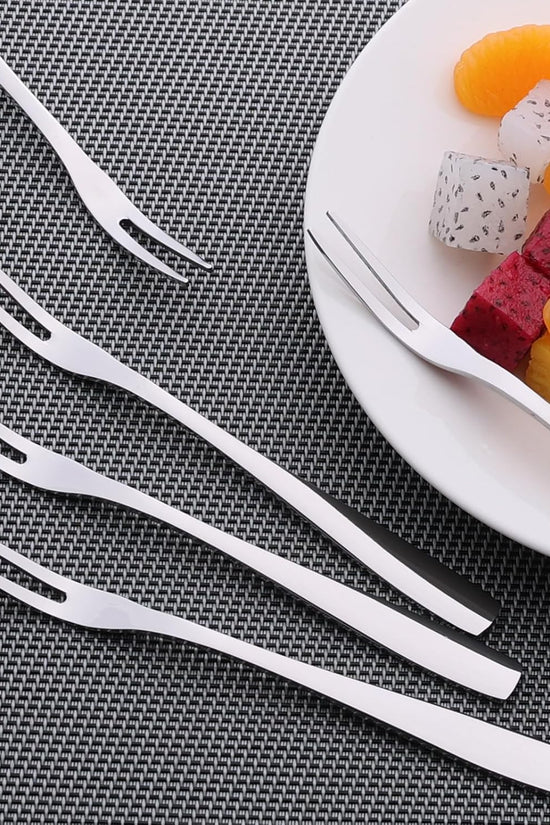 Premium Stainless Steel Dessert & Fruit Fork Set (Pack of 12)
