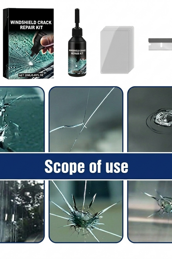 Glass Crack Nano Repair Fluid | For Car Windshield