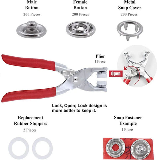 Button Pliers tool kit (50 buttons)