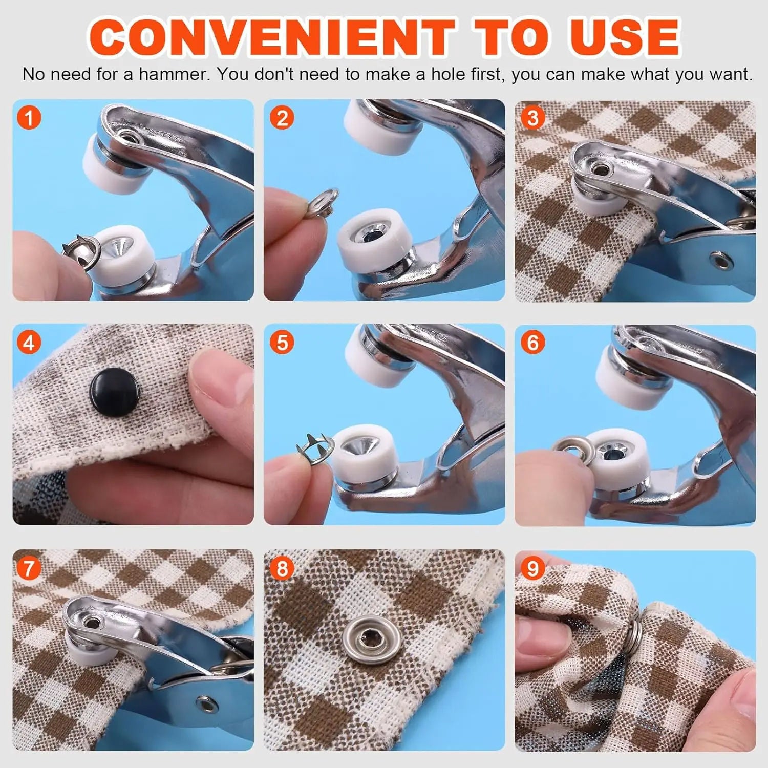 Button Pliers tool kit (50 buttons)