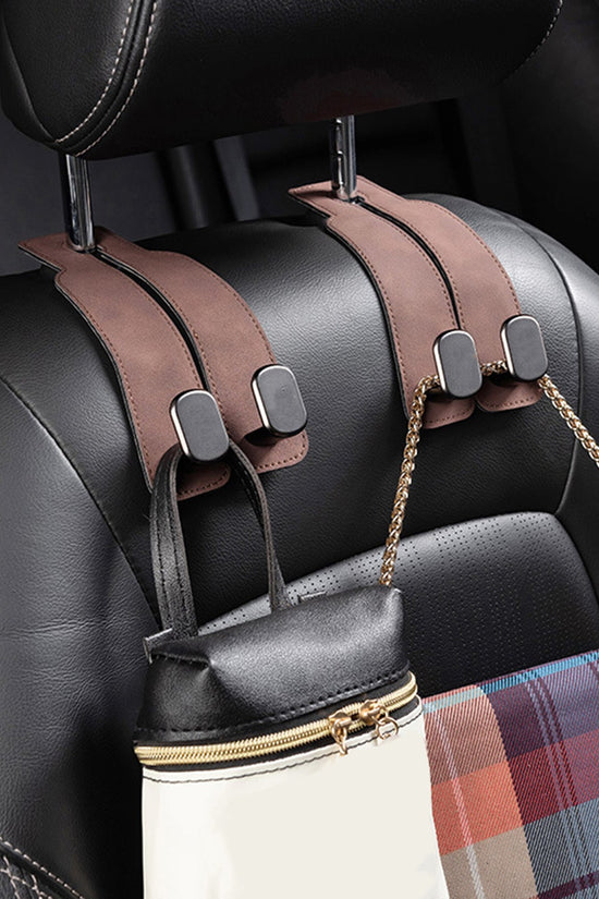 Car Seat Back Leather Double Hook