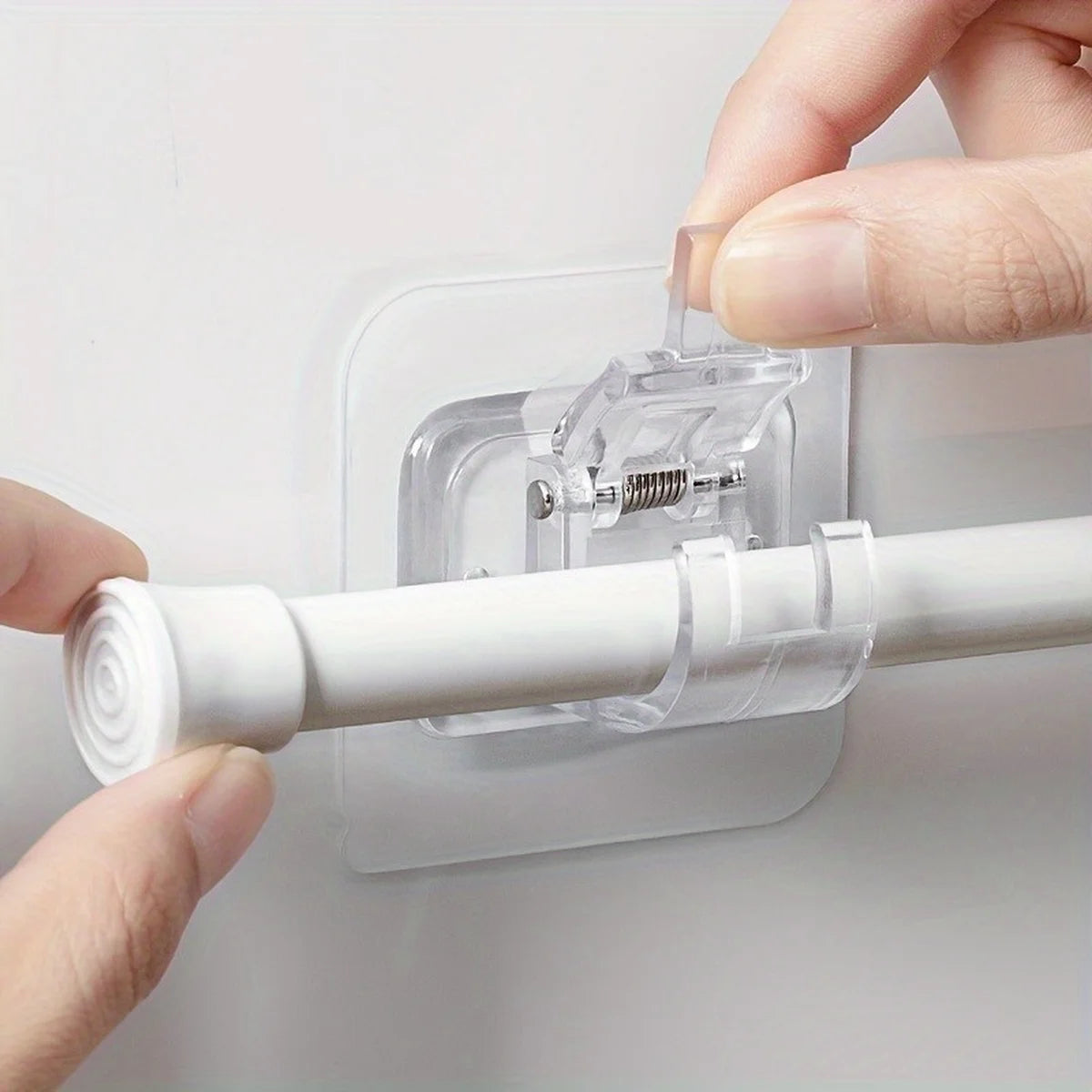 No-Drill Self-Adhesive Curtain Rod Holder