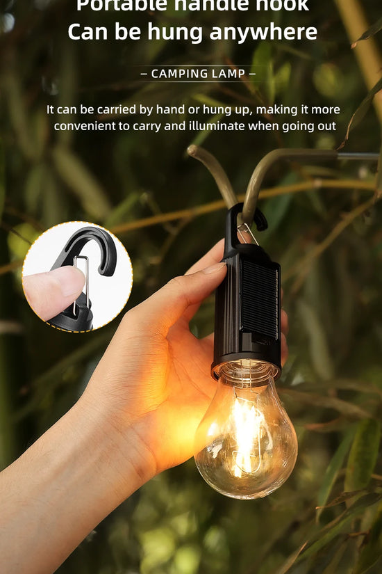 Solar LED Hanging Bulb Light