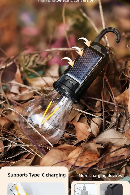 Solar LED Hanging Bulb Light